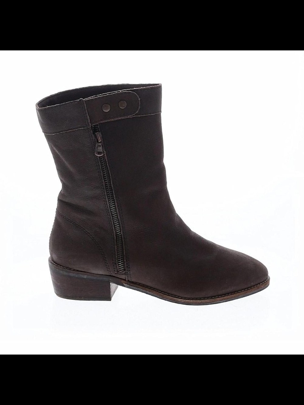 Joe's Jeans Brown leather ankle boots with Natural wool shearling lining